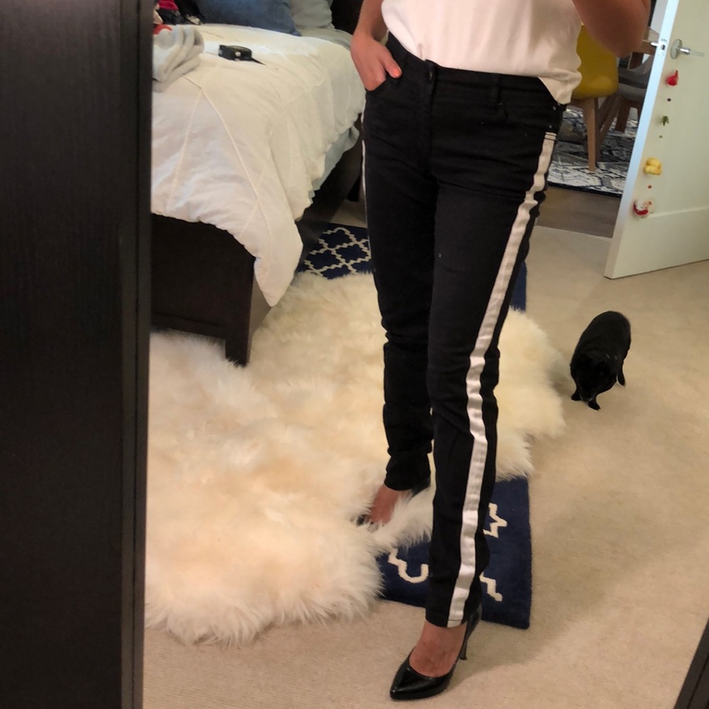 INC Tuxedo stripe Jeans